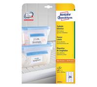 Avery Etiquetas adhesivas L7970-25 – papel blanco para congelador y nevera 63,6×33,9 mm – 600 uds