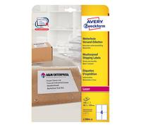 Avery L7994-25 - Etiquetas para envíos (99,1 x 139 mm, aptas para Deutsche Post), 100 unidades, color blanco
