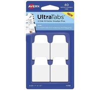 AVERY Zweckform - Notas adhesivas transparentes y blancas (40 notas adhesivas, 2.54 x 3.81 cm)