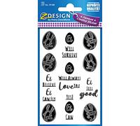 Avery Zweckform - Pegatinas de Pascua (11 unidades) 39188 (autoadhesivo, diseño de Pascua, etiquetas para joyas con efecto 3D, etiquetas decorativas), color negro