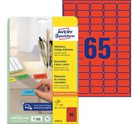 AVERY Zweckform Stick&Lift Etiketten, 38,1 x 21,2 mm, rot