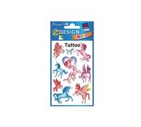 Avery Zweckform - Tatuajes infantiles, 10 unidades, acabado satinado, diseño de unicornios, multicolor