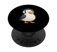 Aves Albatros con Auriculares Lindo Animal Favorito del zoológico PopSockets PopGrip Adhesivo