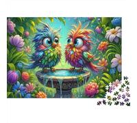Aves Coloridas del Bosque Puzzle de 1000 Piezas Papel para Adultos Escena de jardín Natural Relajación Decoración Regalo Familiar 70x50cm/1000pcs