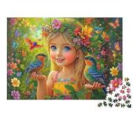 Aves Coloridas del Bosque Puzzle de 1000 Piezas Papel para Adultos Escena mágica de la Naturaleza Puzzle para Adultos Relajación Enfoque Familia Decoración Regalo 38x26cm/1000pcs
