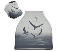 Aves De Gaviota De Arte Cubierta de Lactancia Materna Asiento de Bebé Cubierta de Cochecito Transpirable Carros de La Compra Cubierta para Niños Niñas
