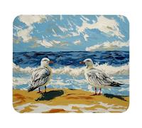 Aves De Playa Costa Este Océano Alfombrilla para Ratón Antideslizante Alfombrilla De Ratón Bordes Cosidos Alfombrillas De Mouse para Hogar Juego Pc 25X30Cm