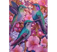 Aves Diamond Painting Adultos flor Kit Punto de Cruz, 5D DIY Cuadro Diamantes Manualidades Niños Pintura Diamante Kit Bordado, Regalos Originales para Mujer, Home Decoration, 100x150cm a-377