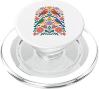Aves Folk Art Simetría Floral Patrón Naturaleza Escandinava PopSockets PopGrip para MagSafe