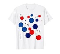 Aves silvestres japonesas Shimaenaga rojo lunares azules lunares Kansai evento familiar a juego Camiseta