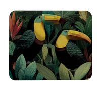 Aves Tucanes Tropicales (2) Diseño Alfombrillas De Mouse Base De Goma Alfombrilla De Ratón Bordes Cosidos Alfombrilla para Ratón para Juego Pc Oficina 25X30Cm