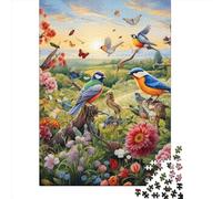 Aves y Flores Puzzles Imposible,desafío for Adults Juego EduGatoivo 1000 Piezas Obra De Arte De Juego De para Adultos Y Niños Mayores De 12 Años 1000pcs (75x50cm)