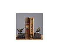 Aves y libros decorativos del hogar y libros Vintage Resin Bookshelf Bookends Papetas de papel Libro Fins Bookend Supports Book Stoppers Juego de 2