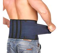 AVESTON Soporte de Espalda para Aliviar el Dolor de Espalda - Delgado Transpirable Rígido Con 6 costillas Cinturón de Soporte la Columna Lumbar Ajustable para Hombres/Mujeres (Large)