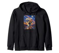 Avestruz con Gafas de Bandera de Estados Unidos Arte Americano Sudadera con Capucha