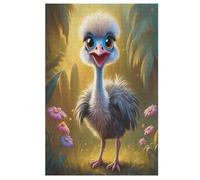 Avestruz Rompecabezas Adultos 1000 Piezas de Madera, Juguete De Puzzle Desafío Del Cerebro Para Niños, Inteligencia (78×53cm)