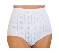 AVET - 23190 Pack DE 6 Bragas Mujer Algodon CLÁSICA Calada Color: Blanco Talla: 48