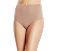 AVET - 3167 Pack de 6 Braga Mujer Super Alta Algodon Lycra sin Costuras Color: Arcilla Talla: XXL
