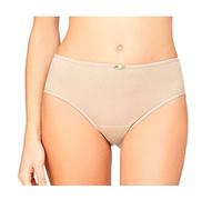 AVET - 3267 Pack de 6 Braga Mujer Alta Algodon sin Costuras Color: Arena Talla: XXL