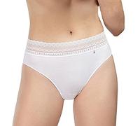 AVET - 32821 Braga Mujer Algodon Lycra sin Costuras Adorno blonda Color: Blanco Talla: M