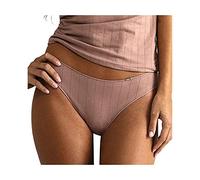 AVET - 33195 Braga Mujer Bikini Talle BAJO Algodon DESAGUJADO Color: Arena Talla: G