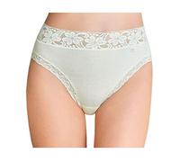 AVET - 3324 Pack de 6 Braga Mujer Alta Algodon Lycra sin Costuras y Encaje Color: Cava Talla: E