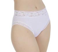 Braguita midi algodón con encaje Avet 3324 - Talla: 2XL, Color: Blanco