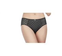 AVET Braga Midi de Mujer Modelo 32998, Negro con Topos, Tejido Semitransparente, 90% Poliamida 10% Lycra (FR/ES, Letras, XL, Regular, Regular)