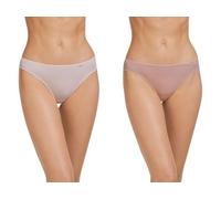 AVET Braguitas Bikini de Microfibra 33061 Jacquard, Pack de 2, Refuerzo de Algodón, Morado y Rosa (FR/ES, Letras, L, Regular, Regular, Rosa)