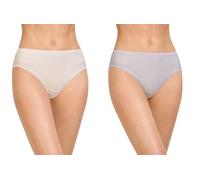 AVET Braguitas Midi de Algodón, Pack de 2, Diseño Plumeti, Malva o Beige (FR/ES, Letras, L, Regular, Regular, Gris-Pétalo)