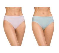 AVET Braguitas Midi de Algodón, Pack de 2, Diseño Plumeti, Malva o Beige (FR/ES, Letras, L, Regular, Regular, Malva-Verde)