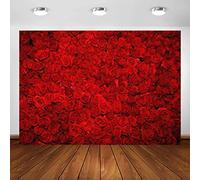 Avezano 2.2*1.5m Telón de fondo de flores de boda Fondo de fotografía de pared de rosa roja Amante Fiesta de cumpleaños Banner Sesión de fotos para niños Retrato de recién nacido Fondo de fotos