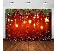 Avezano 7X5ft - Fondo para fotografía, diseño de árbol de Navidad, color rojo y rojo