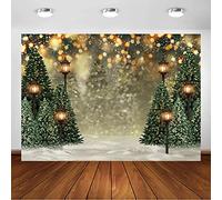 Avezano Árbol de Navidad de Invierno diseño de Copo de Nieve Verde para recién Nacidos Fondo de fotografía Nieve Fondo de Navidad Fiesta de cumpleaños 2,1 x 1,5 m