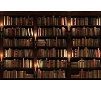 Avezano Fondo de estantería Interior Sala de Estudio Estantería Libros mágicos Biblioteca Antigua Fondo de fotografía para reuniones Zoom Adultos Niños Foto Banner Props,2.5x1.8m