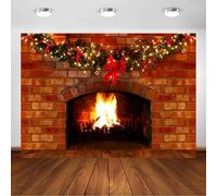 Avezano Telón de fondo de Navidad para chimenea, telón de fondo de fotografía de Navidad, Año Nuevo, vacaciones, fiestas familiares, decoración de fiesta para bebés y niños, pancarta de retrato para