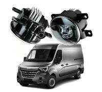 AVFORA Antiniebla Para Master 3/III 2020 2021 2022 2023 Lente LED Coche Conjunto Luz Antiniebla H11 30W Lámpara Antiniebla Externa Ajustable DRL Faro Delantero(Blanco)