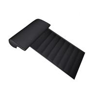 AVFORA Cubreasientos Protectores Cojín Extensor Pierna para Asiento Coche Funda Almohada Soporte Universal Cuero Conductor Alfombrilla Acolchada Automática(Negro)