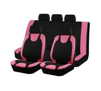 AVFORA Cubreasientos Protectores Juego Completo Accesorios para Automóviles, Protectores Asientos Coche, Forro Universal, Cubiertas Dispositivos Interiores(Rosado)