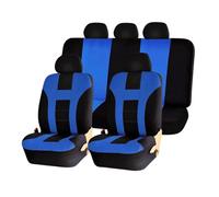 AVFORA Cubreasientos Protectores Juego Completo Fundas Protectoras Asiento Coche Cojín Universal para Silla Vestida, Piezas Repuesto Interior Vehículo Y Camión(Azul)