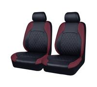 AVFORA Cubreasientos Protectores Protector Cuero para Asiento Coche, Conjunto Completo Forro, Capa Protección para Cojín, Fundas para Automóvil(Wine Red)