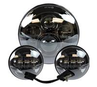 AVFORA Delantera faro Para Motocicleta Electra Glide Softail Fat Boy Para Touring Faro LED De Motor 7 Pulgadas Faros Antiniebla 4,5 Pulgadas Faros Luz