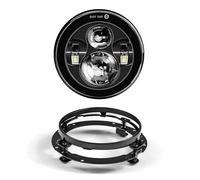 AVFORA Delantera faro Para Touring Electra Glide Road King Street Glide Faro LED 7 Pulgadas + Luces Antiniebla 4,5 Pulgadas Piezas Anillo Montaje Soporte 7" Faros Luz
