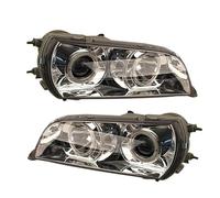 AVFORA Faros delanteros Un Par Faros LED Coche Con Parte Inferior Plateada Lente Para Toyota Para Chaser GX100 JZX100 Faros 1996 1997 1998 1999 PRINCIPAL