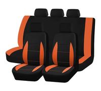 Avfpra Fundas Protectoras Asientos Coche Juego Completo Fundas Deportivas Asientos Coche Tamaño Universal Se Adaptan Mayoría SUV Camiones Accesorios Interiores Compatibles Airbags(Orange)