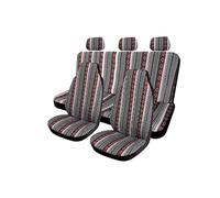 Avfpra Fundas Protectoras Asientos Coche Juego Fundas para Asientos Coche Tejido Tipo Manta Ajuste Universal Máxima Protección Funda Protectora Volante(7 pcs Set Type B)
