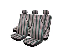 Avfpra Fundas Protectoras Asientos Coche Juego Fundas para Asientos Coche Tejido Tipo Manta Ajuste Universal Máxima Protección Funda Protectora Volante(7 pcs Set Type C)