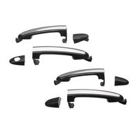 Avfpra Manija Puerta Exterior Coche Para Hyundai Para Santa Fe 2007-2012 Manija Puerta Exterior Negra Reemplazo Delantero Trasero Izquierdo Derecho(1 juego)