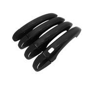 Avfpra Manija Puerta Exterior Coche Para Megane IV MK4 2016-2021 Cubierta Manija Puerta Accesorios Coche Pegatinas Juego Molduras Cromo Negro Lujo(1 Smart Button-A)