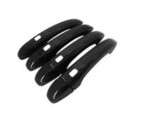 Avfpra Manija Puerta Exterior Coche Para Megane IV MK4 2016-2021 Cubierta Manija Puerta Accesorios Coche Pegatinas Juego Molduras Cromo Negro Lujo(4 Smart Button)